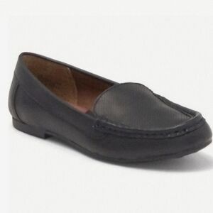 BOC Jana Nubuck Leather Loafers Black Size 6.5